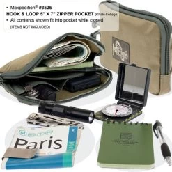 Maxpedition Hook-&-Loop 5 X 7in Zipper Pocket -Outdoor Gear Store 6877 2 1 88140.1587387256