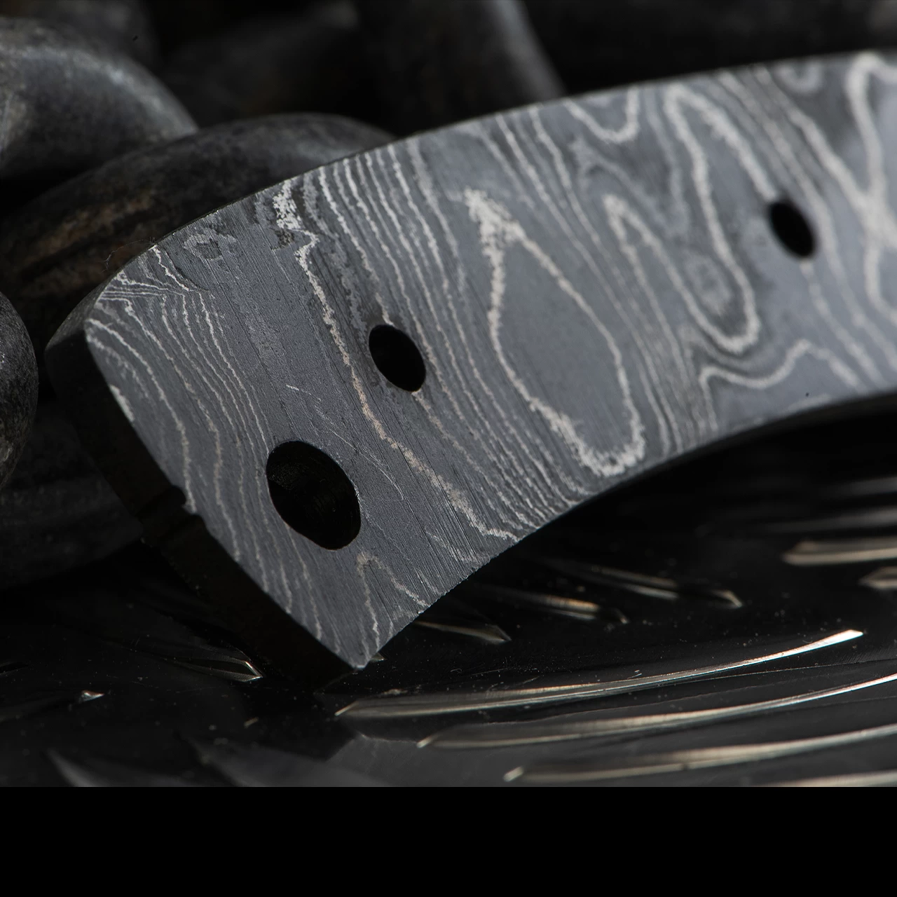 Alabama Damascus Drop Point Blade Blank 4 Alabama Damascus Drop Point Blade Blank - Image 2