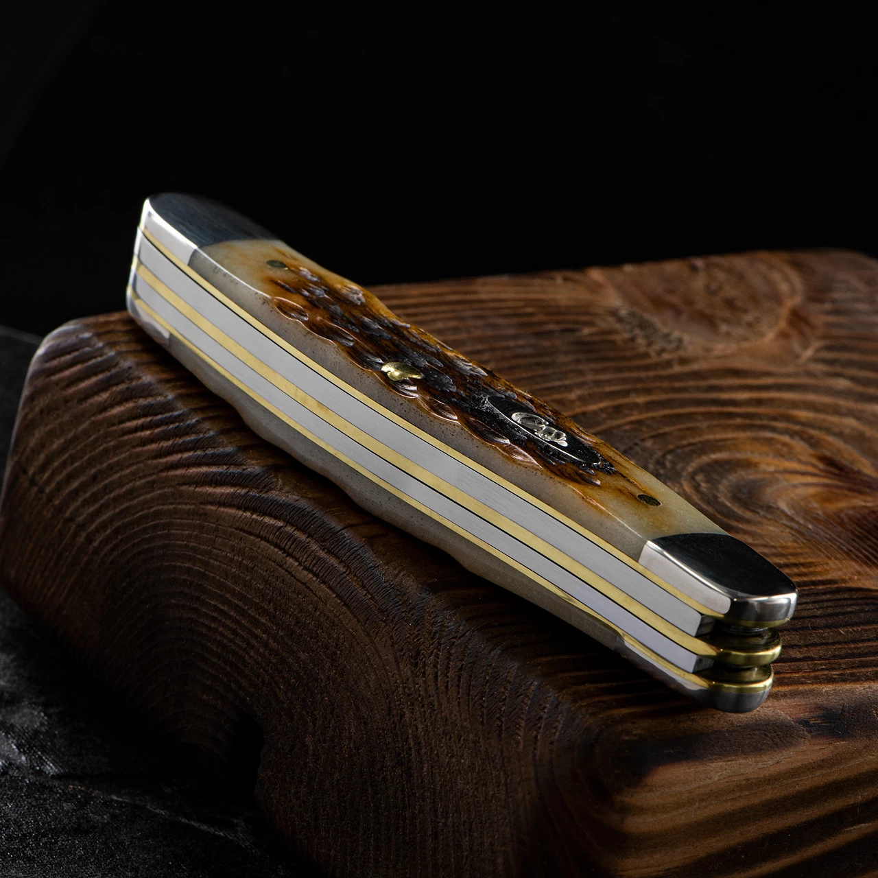 Case Stockman Amber Bone Stainless 3 Case Stockman Amber Bone Stainless