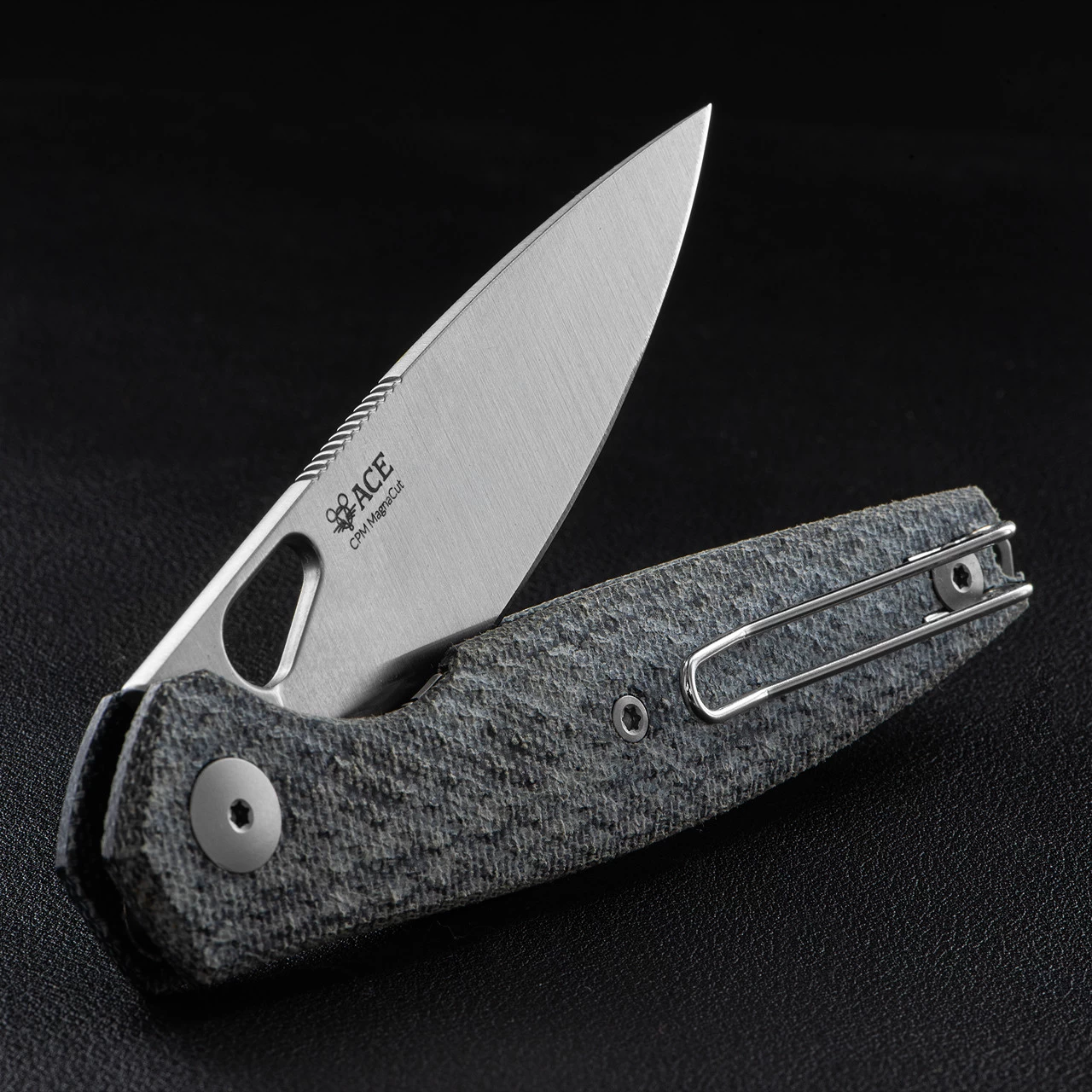 GiantMouse ACE REO Denim Micarta Folding Knife 6 GiantMouse ACE REO Denim Micarta Folding Knife - Image 4