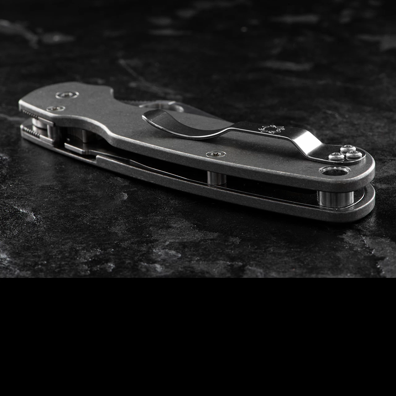 Titech Spyderco PM2 Stone Washed Titanium Scales 4 Titech Spyderco PM2 Stone Washed Titanium Scales - Image 2