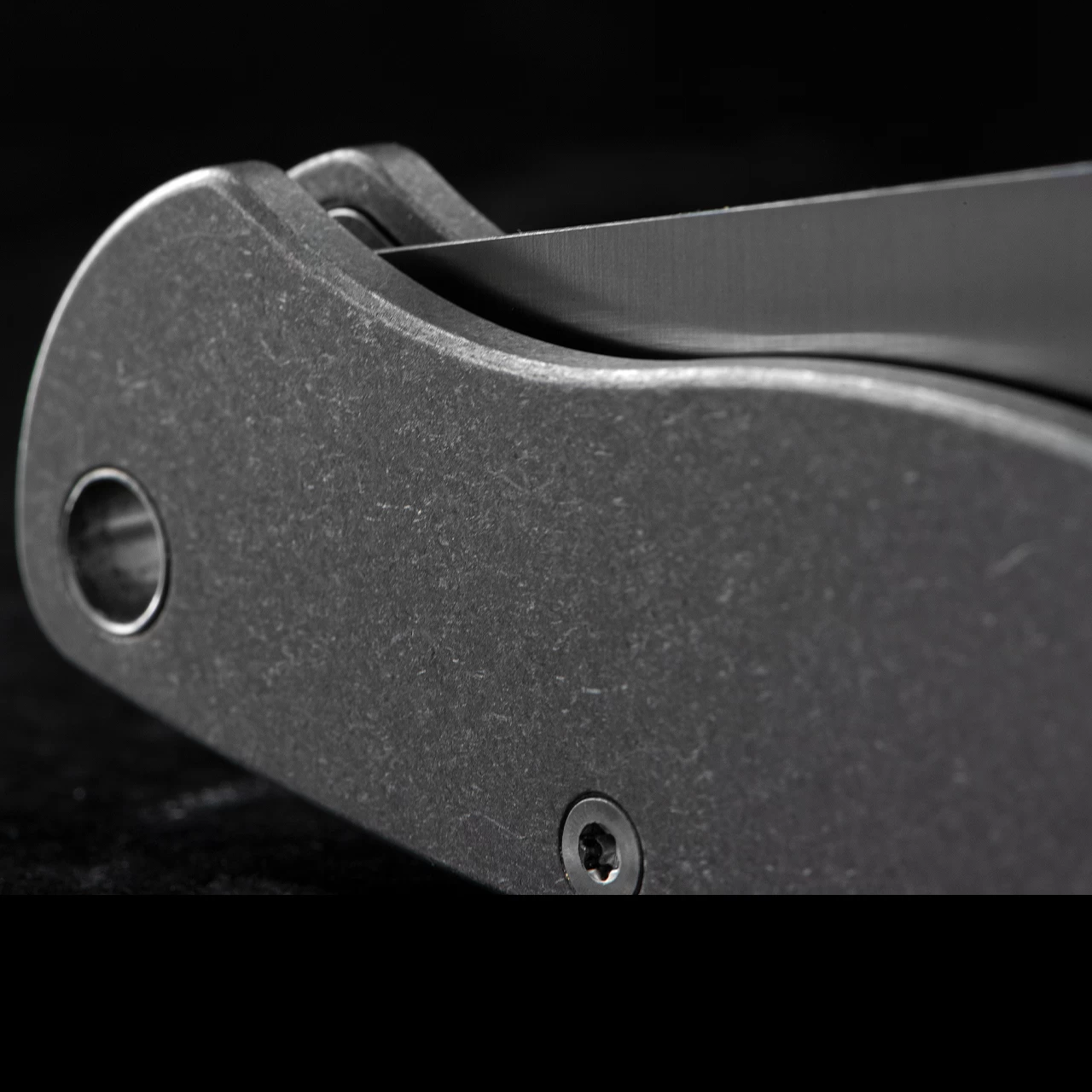 Titech Spyderco PM2 Stone Washed Titanium Scales 7 Titech Spyderco PM2 Stone Washed Titanium Scales - Image 5