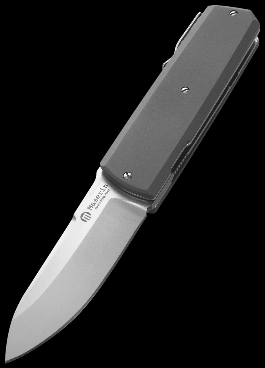 Maserin Silver 410 Titanium Folding Knife 4 Maserin Silver 410 Titanium Folding Knife - Image 2