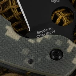 Spyderco Mili Digi Camo Black Blade Folding Knife -Outdoor Gear Store SC36GPCMOBK.3 78866.1695729085