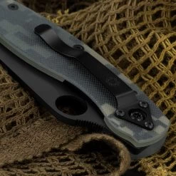 Spyderco Mili Digi Camo Black Blade Folding Knife