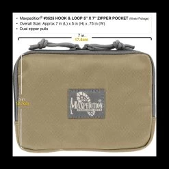 Maxpedition Hook-&-Loop 5 X 7in Zipper Pocket -Outdoor Gear Store maxp 3525det4 52262.1588600096